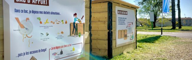 Mise en service d'un composteur collectif aux Renardières à Châtellerault